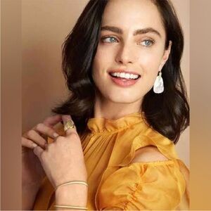 Kendra Scott Marty Ivory and Gold Drop Earrings